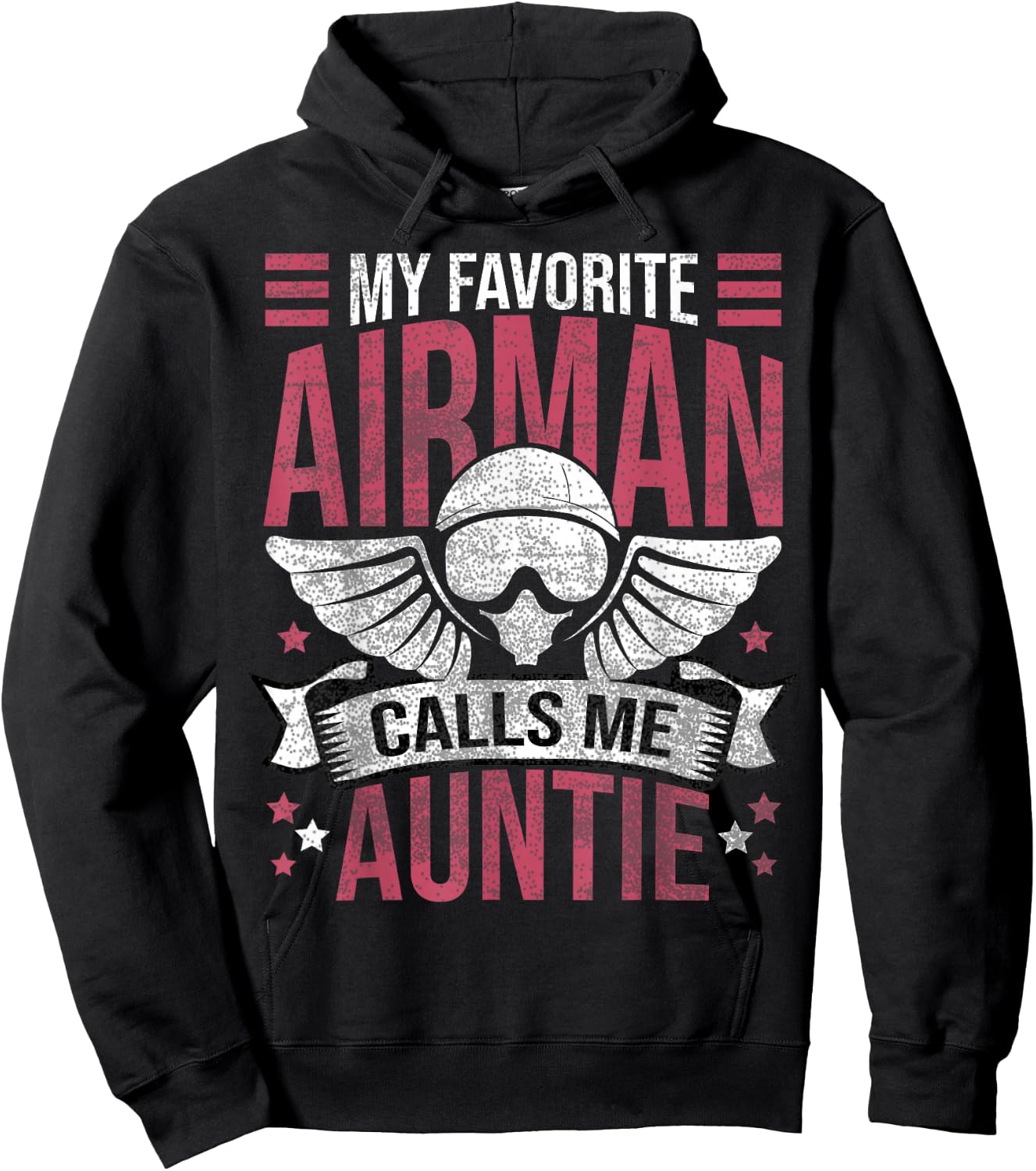 My Favorite Airman Calls Me Auntie|Proud Airman Aunt Hoodie - Hoodie | Black