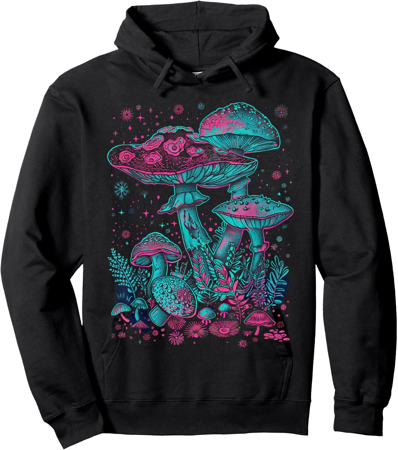 Shroom Mycology Fungi Foraging Hippie Hoodie - Hoodie | Black