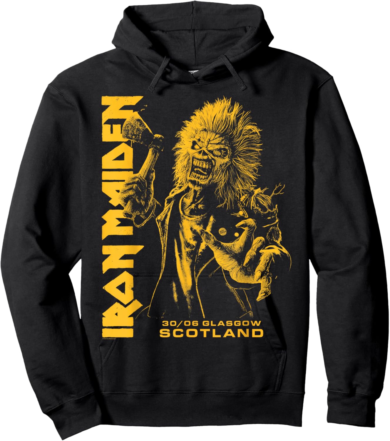 Iron Maiden Run For Your Lives Tour Glasgow Hoodie - Hoodie | Black