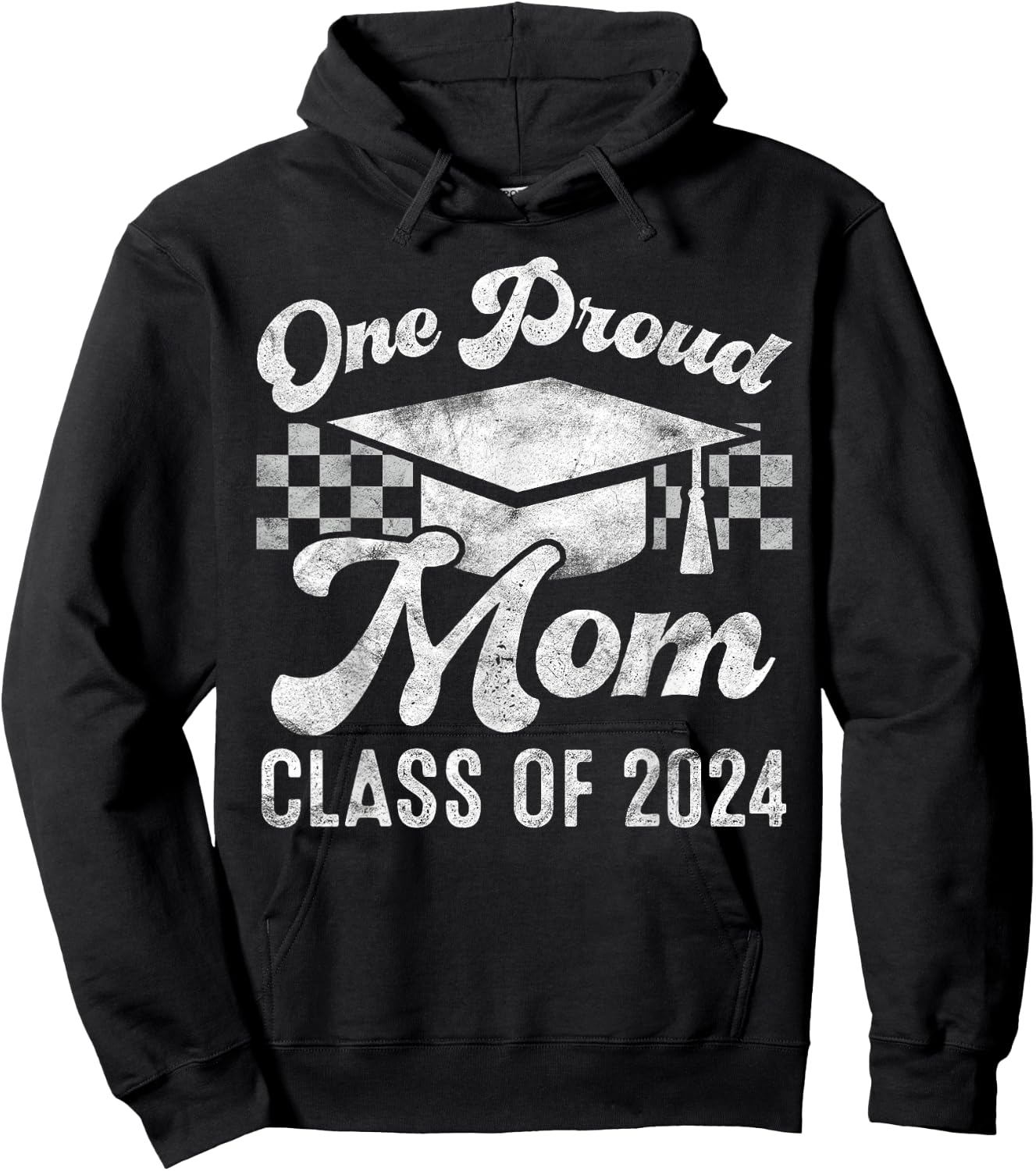 One Proud Mom of a 2024 Graduate Mother Senior Graduation Hoodie - Hoodie | Black