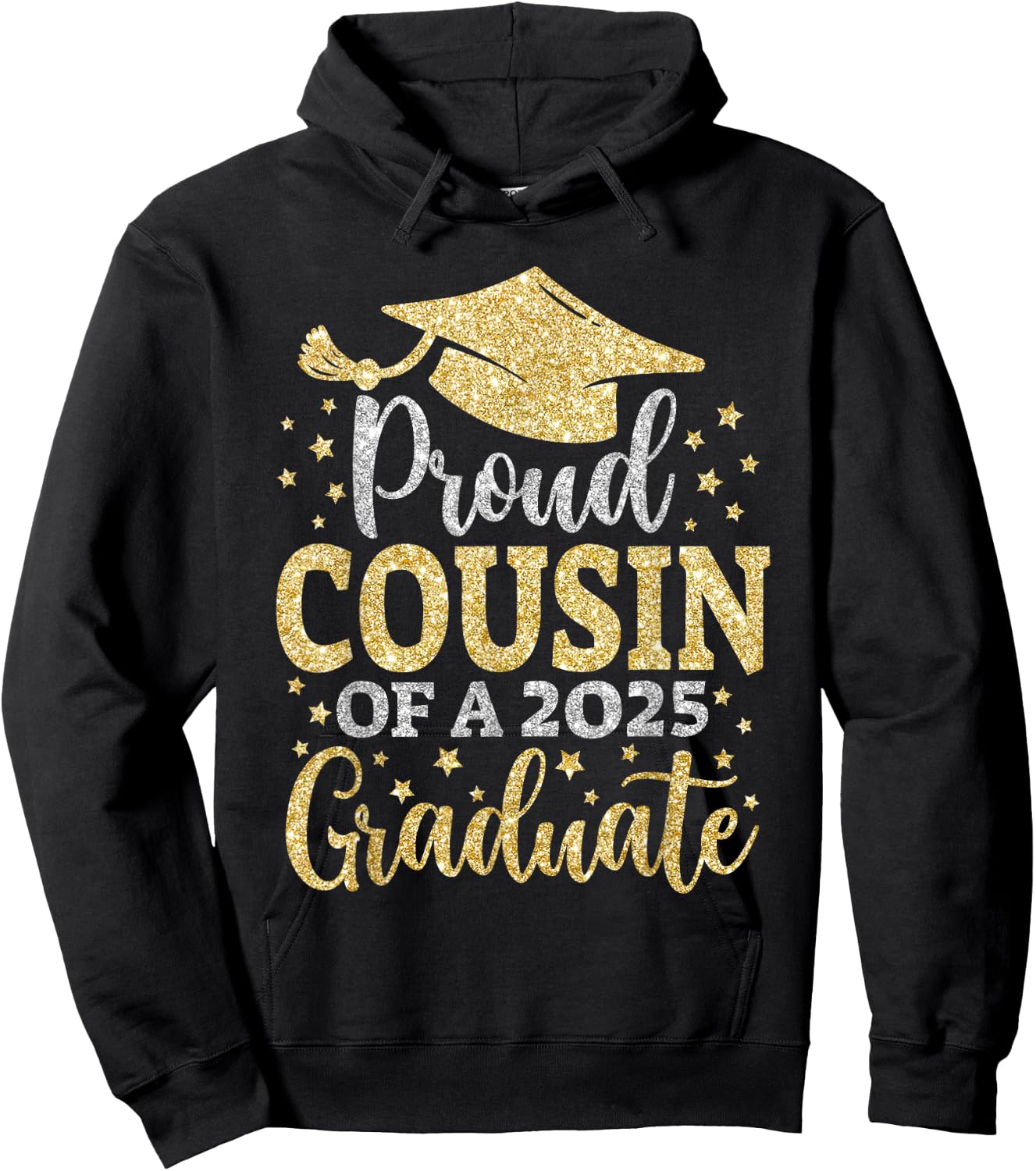 Cousin Senior 2025 Proud Cousin Of A Class Of 2025 Graduate Hoodie - Hoodie | Black