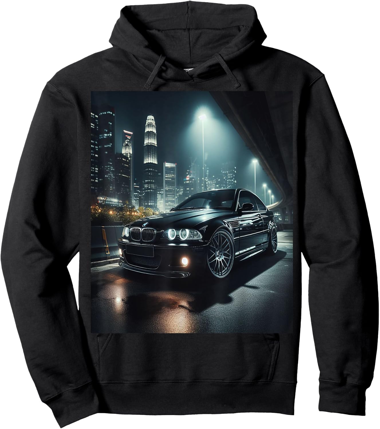 E46 night city Hoodie - Hoodie | Black