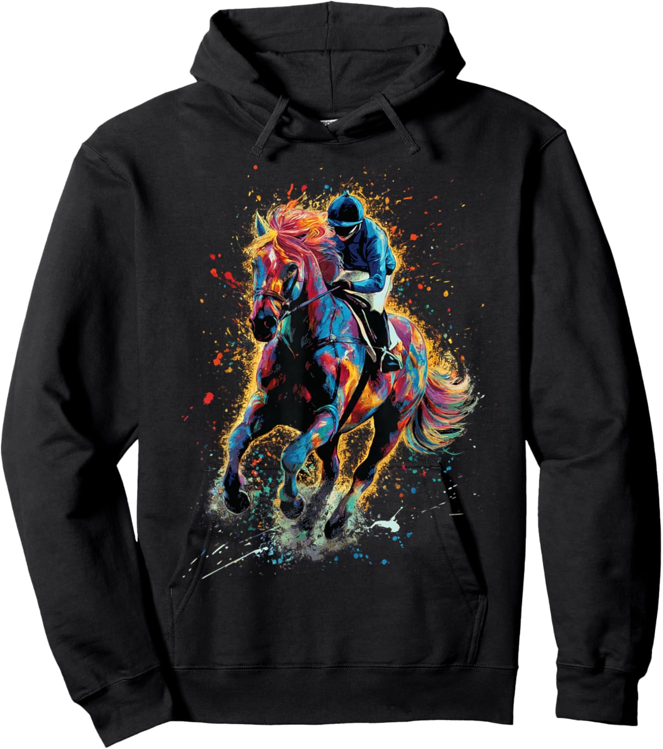 Horse Lover Woman Racing For Horse Racing Jockey Woman Hoodie - Hoodie | Black