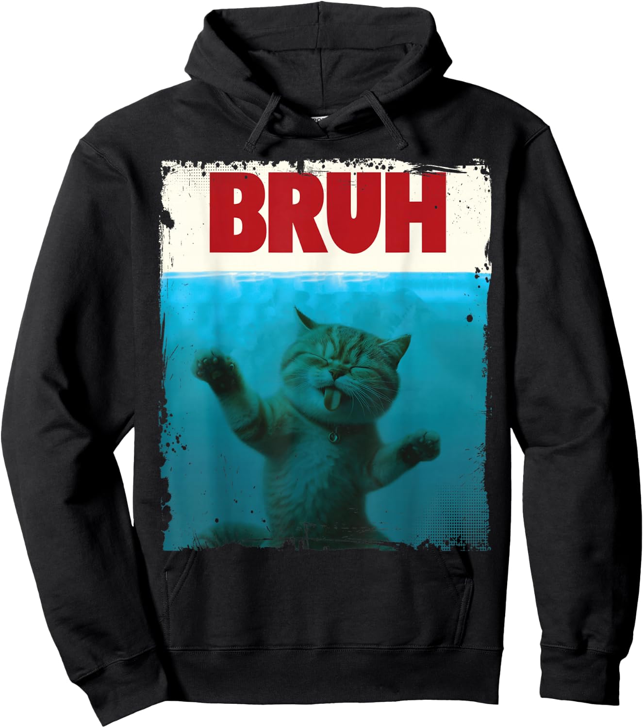 Chill Cat Bruh Brother Funny For Cat Lover Cat Mom Cat Dad Hoodie - Hoodie | Black