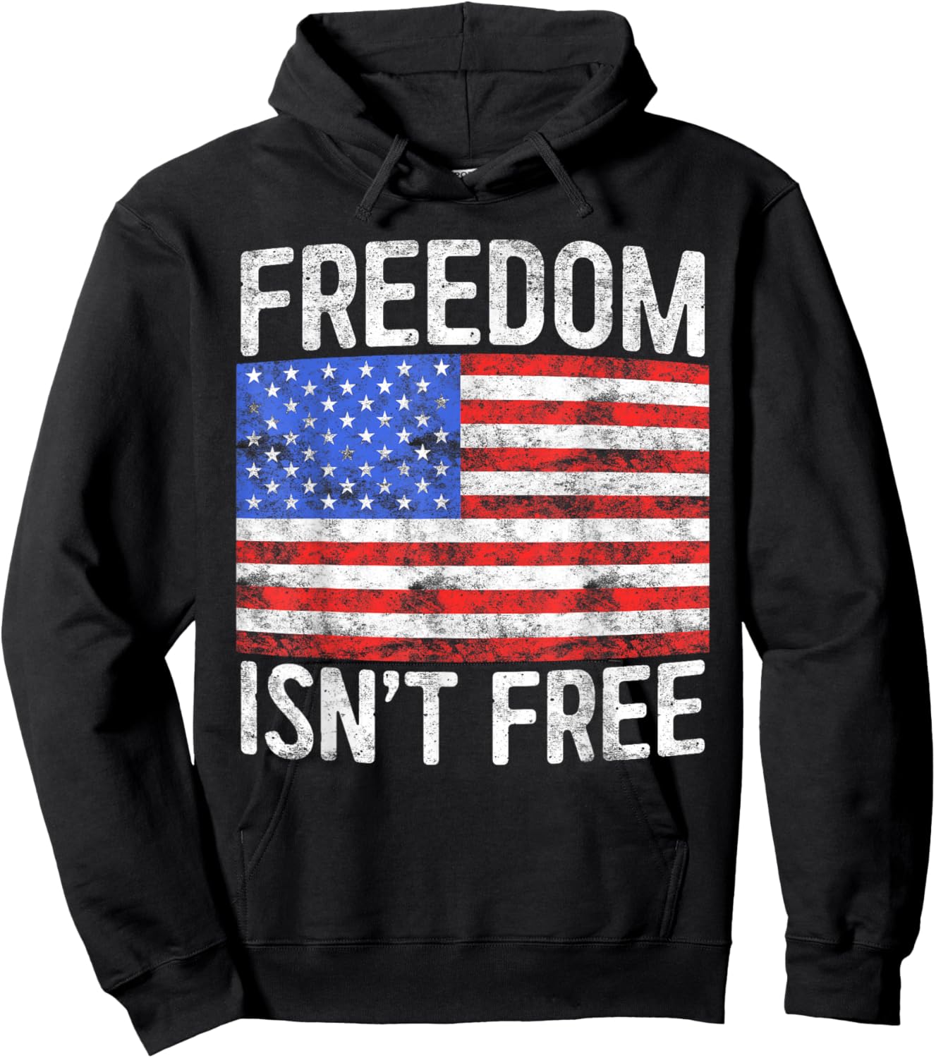 Freedom Isn't Free Shirt Men Women Patriotic Fourth of July Hoodie - Hoodie | Black