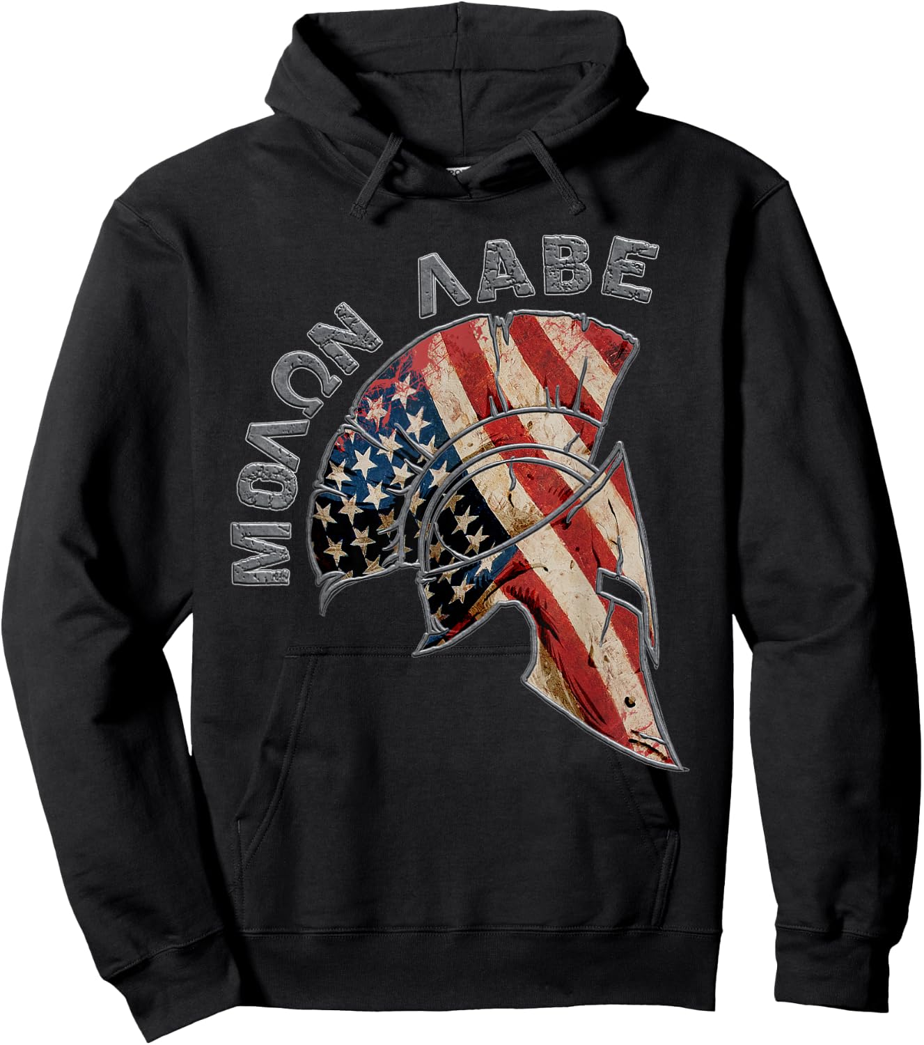 Spartan Patriotic Molon Labe USA American Spartan Greek Hoodie - Hoodie | Black