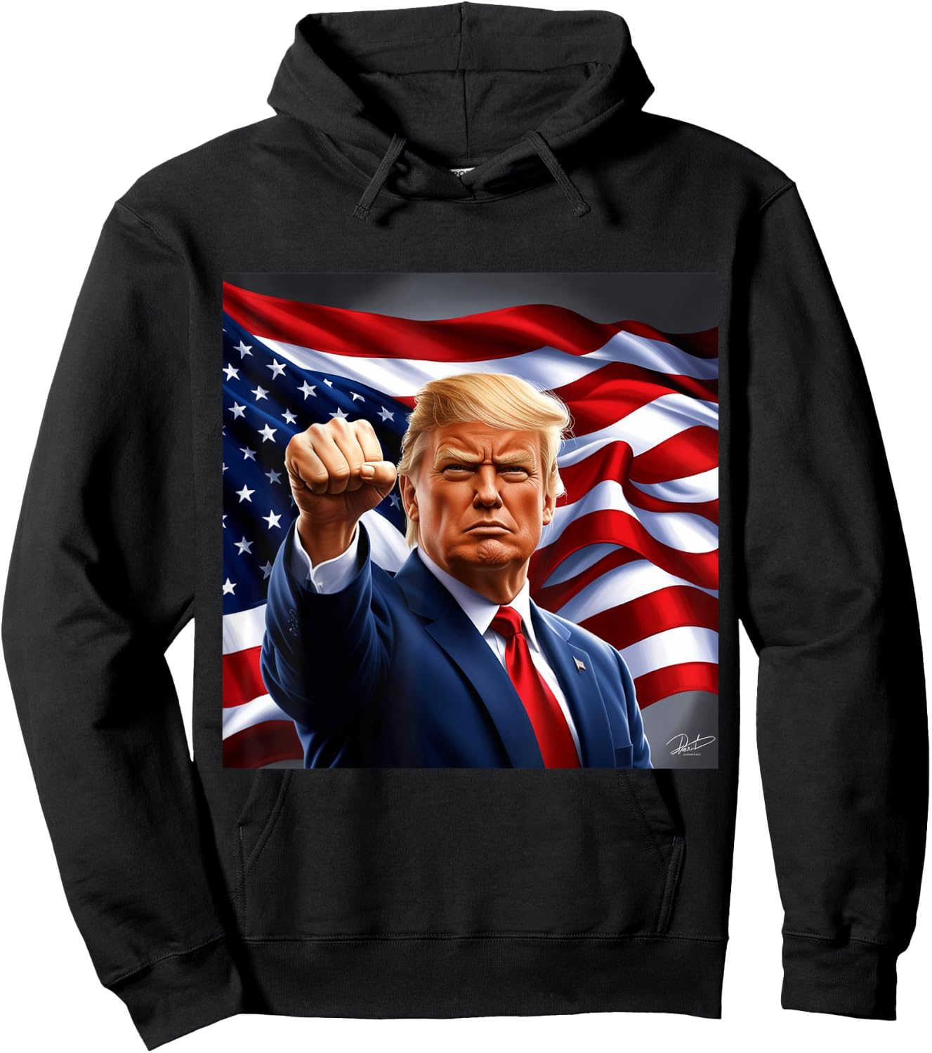 Donald Trump Raised Fist Hoodie - Hoodie | Black