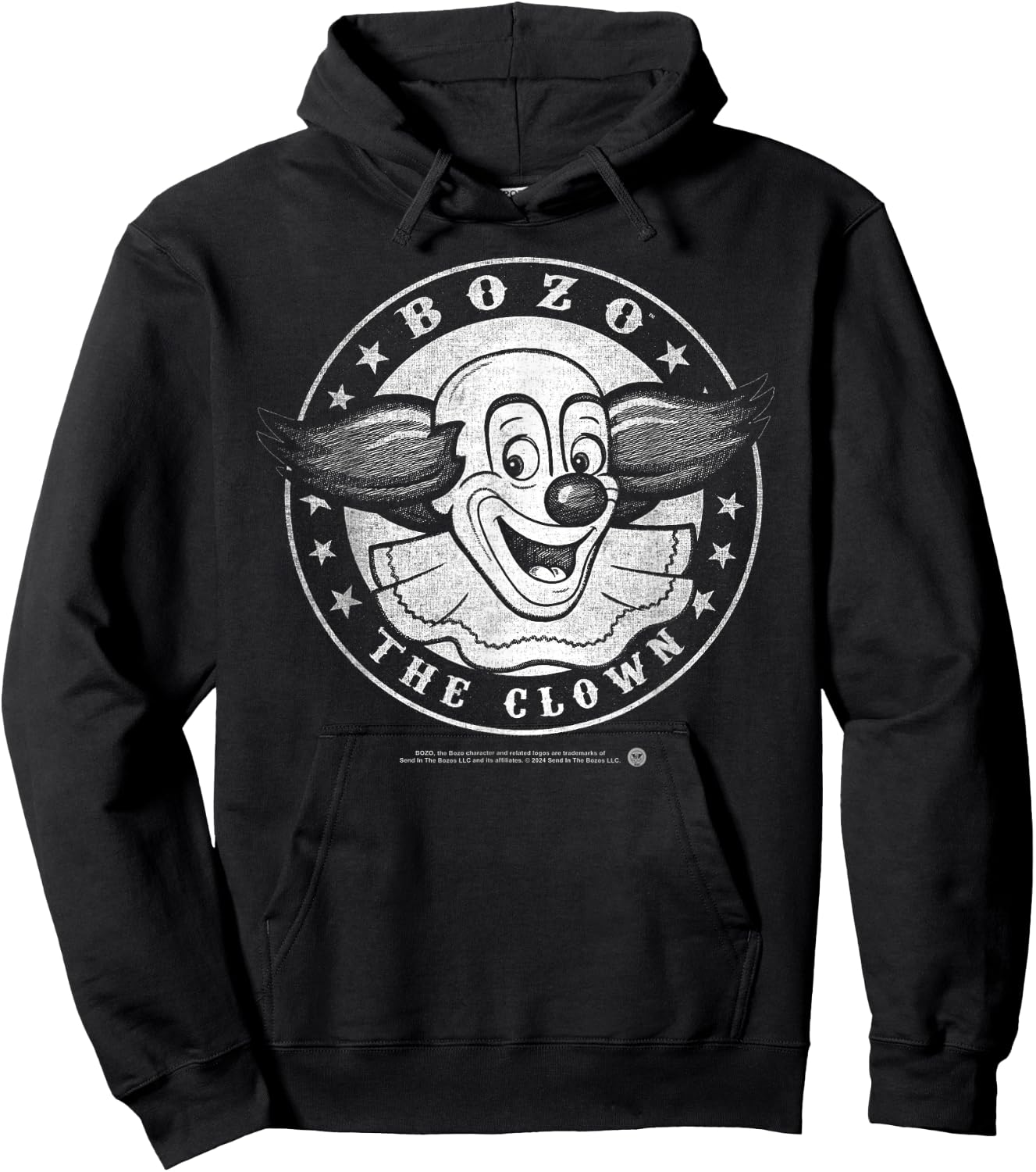 Vintage Shirts by Sven & Angus Bozo the Clown Faded Vintage Hoodie - Hoodie | Black