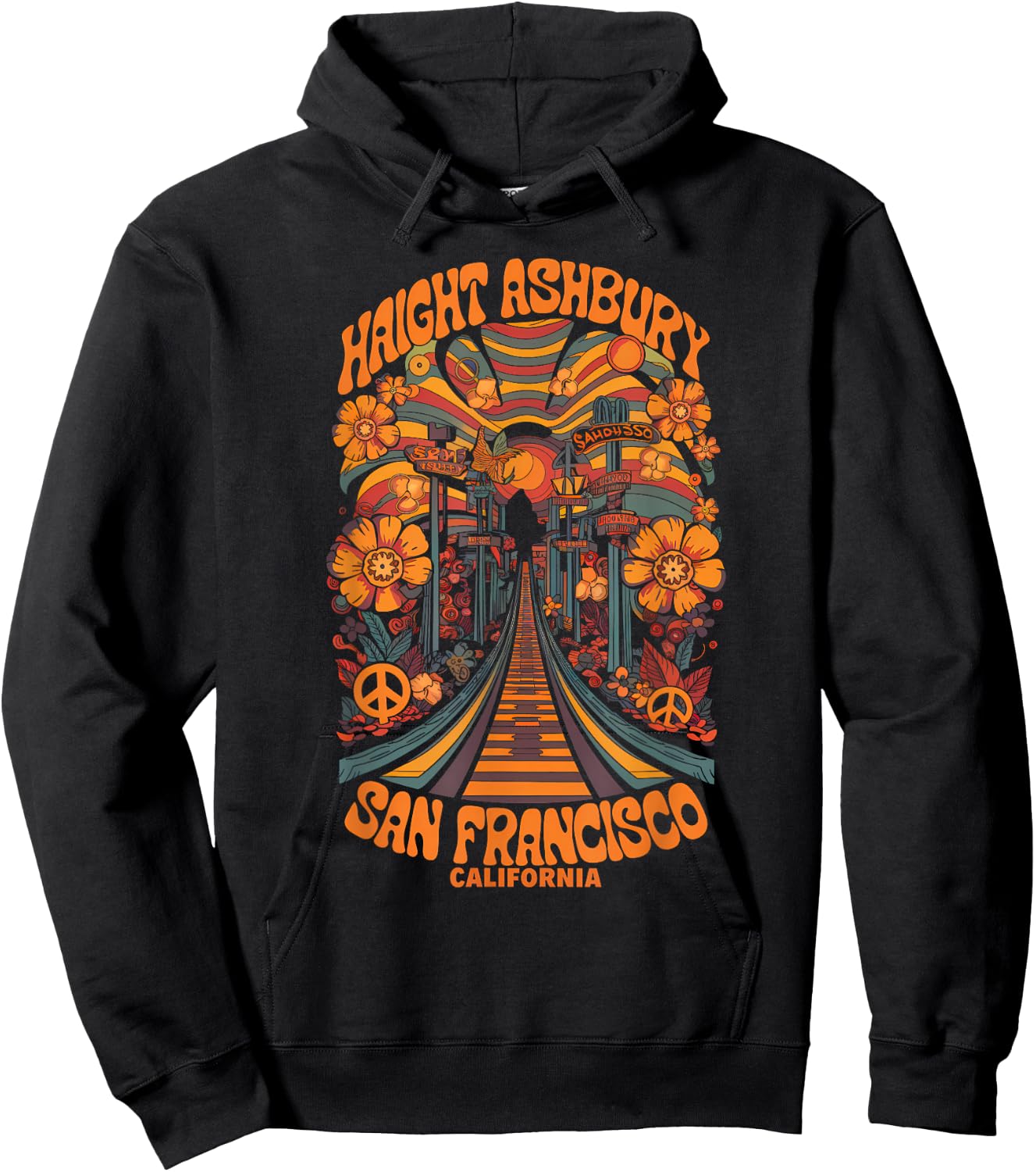 Haight-Ashbury Revolution of Joy Hoodie - Hoodie | Black