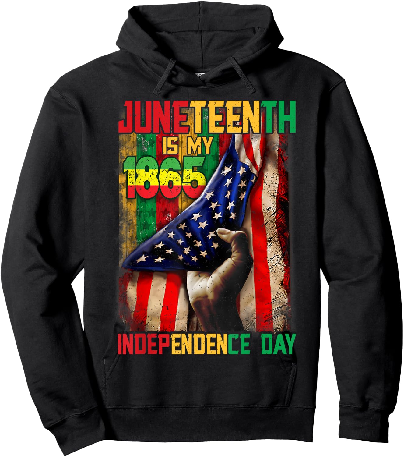Happy Juneteenth Is My Independence Day Free Black Women Hoodie - Hoodie | Black