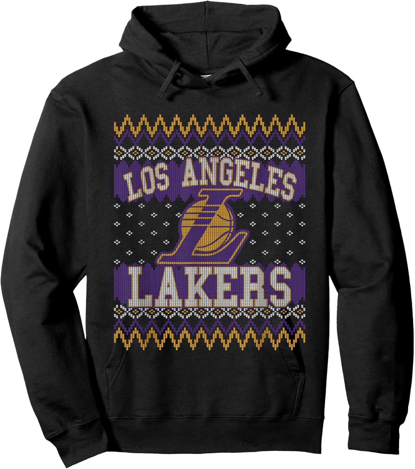 NBA Los Angeles Lakers Ugly Christmas Sweater Style Hoodie - Hoodie | Black