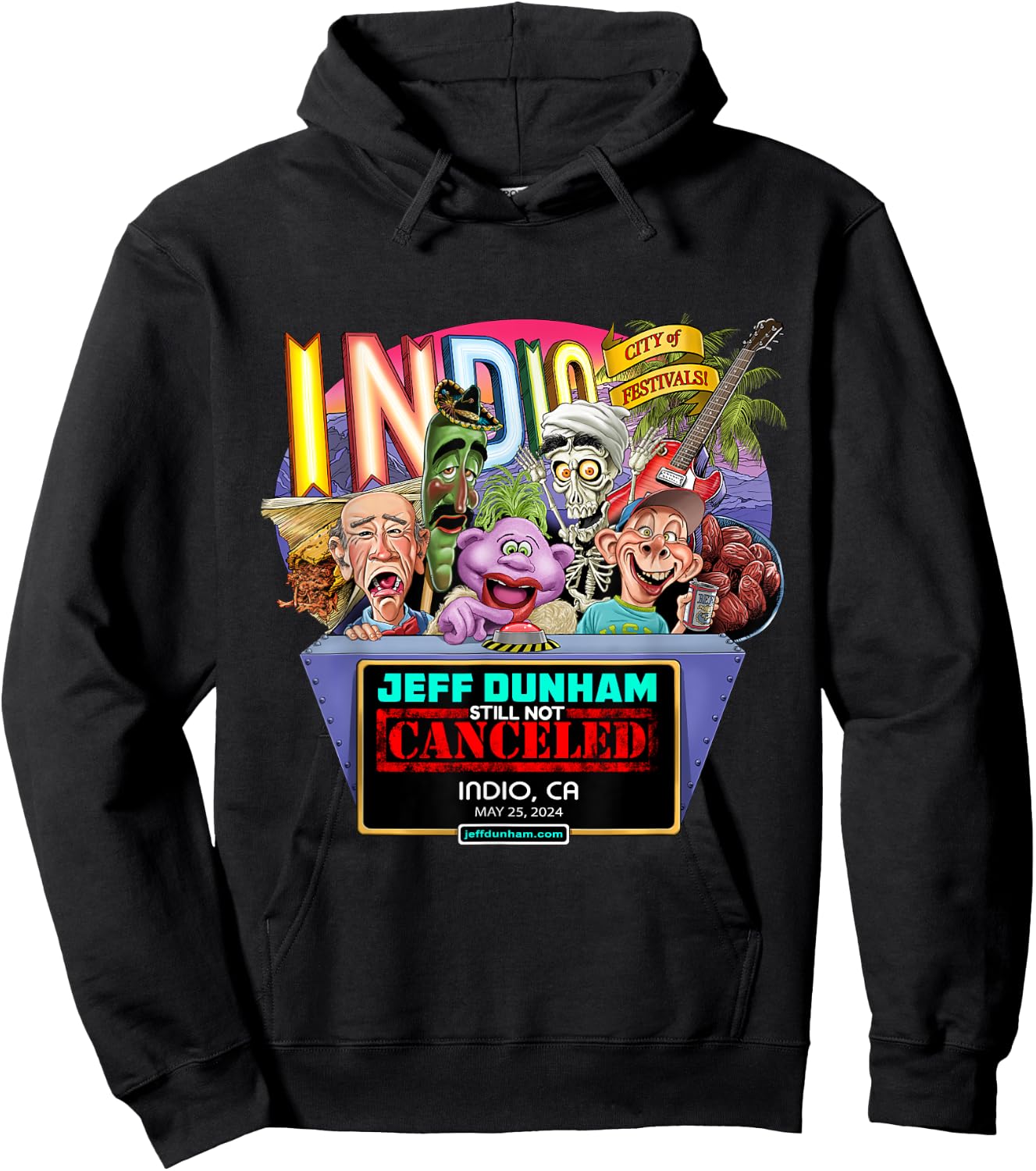 Jeff Dunham Indio, CA (2024) Hoodie - Hoodie | Black