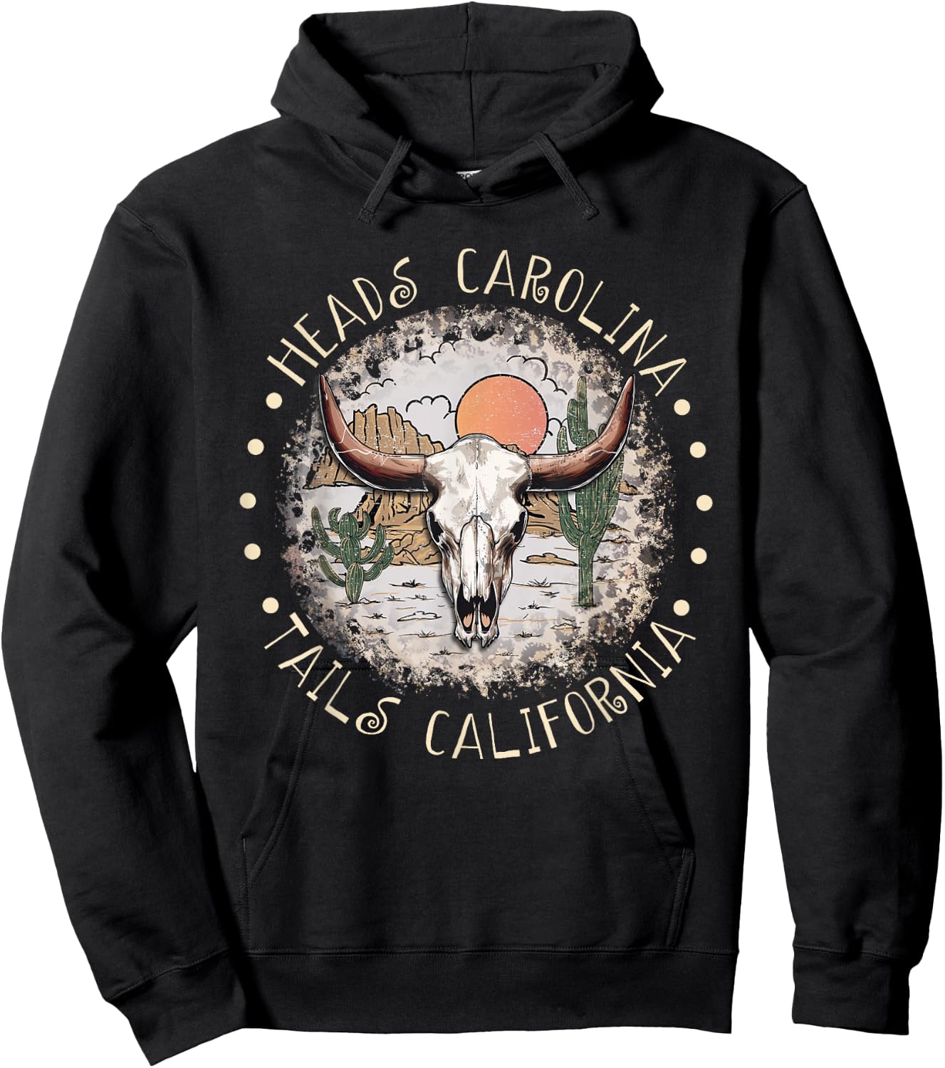 Heads Carolina Tails California 90's Deserts Custome Hoodie - Hoodie | Black