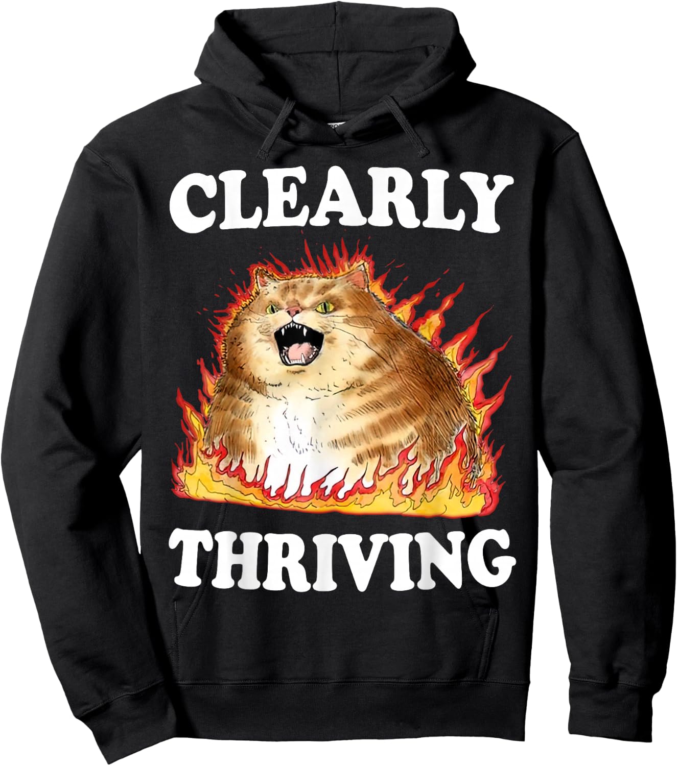 Clearly Thriving , Small, Black Hoodie - Hoodie | Black