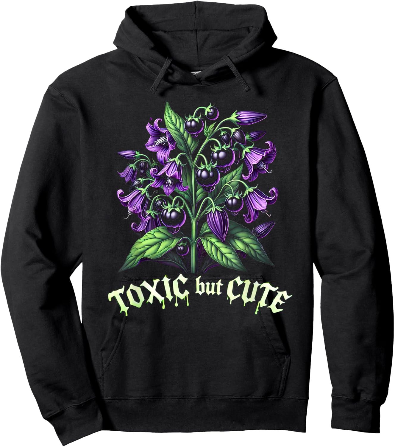 Toxic But Cute Funny Plant Hoodie - Hoodie | Black