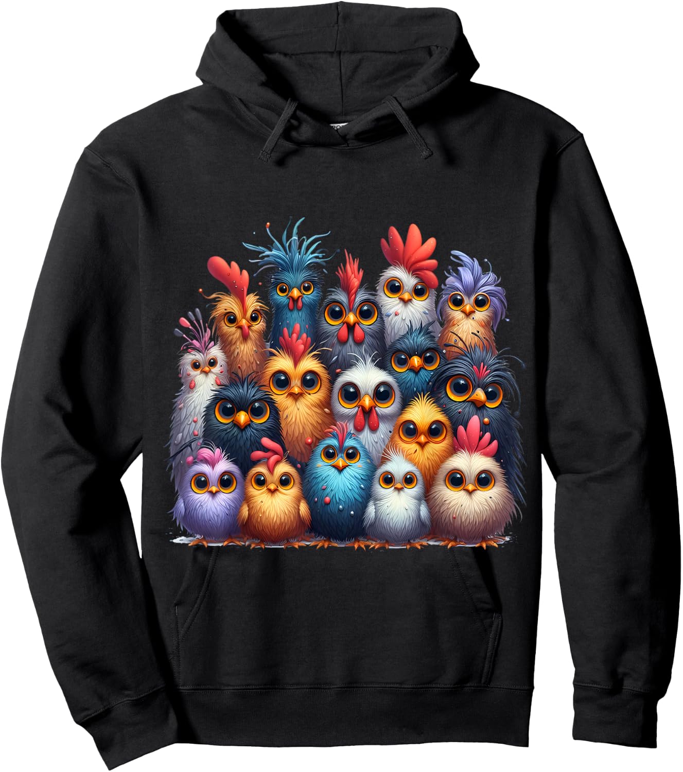 Photo Family Chickens Hoodie - Hoodie | Black