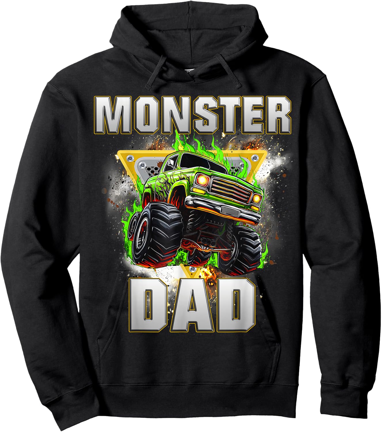 Monster Truck Dad Monster Truck Are My Jam Adults Kids Hoodie - Hoodie | Black