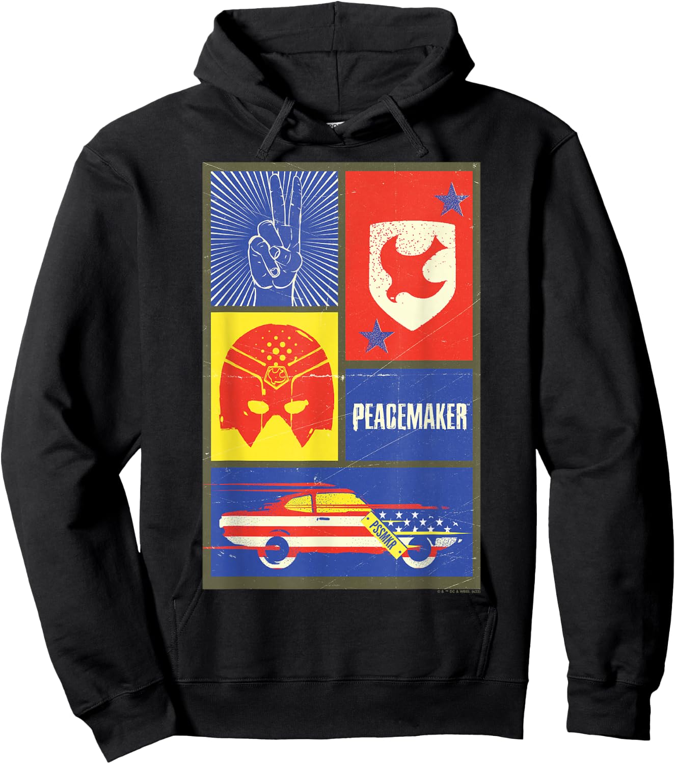 DC Comics Peacemaker Icons Panel Poster Hoodie - Hoodie | Black