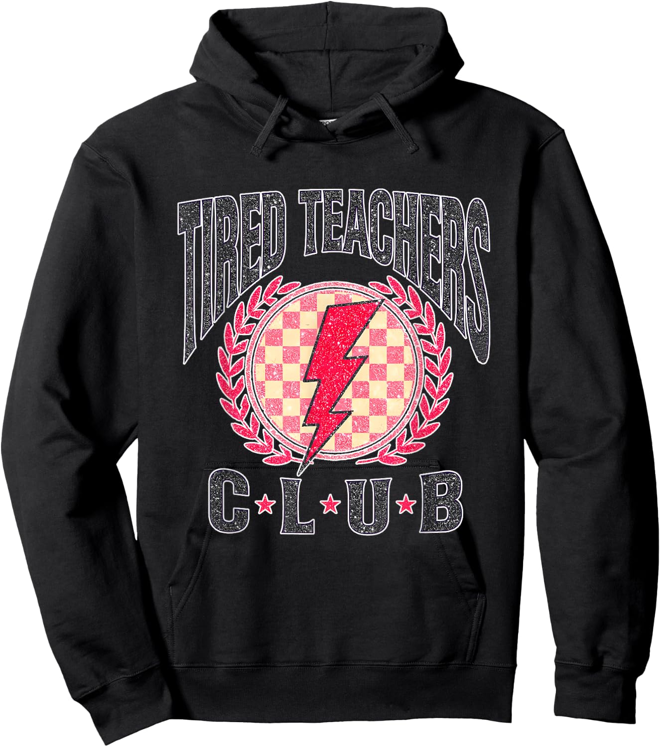Tired Teachers Club Study Lover School Apparel Hoodie - Hoodie | Black