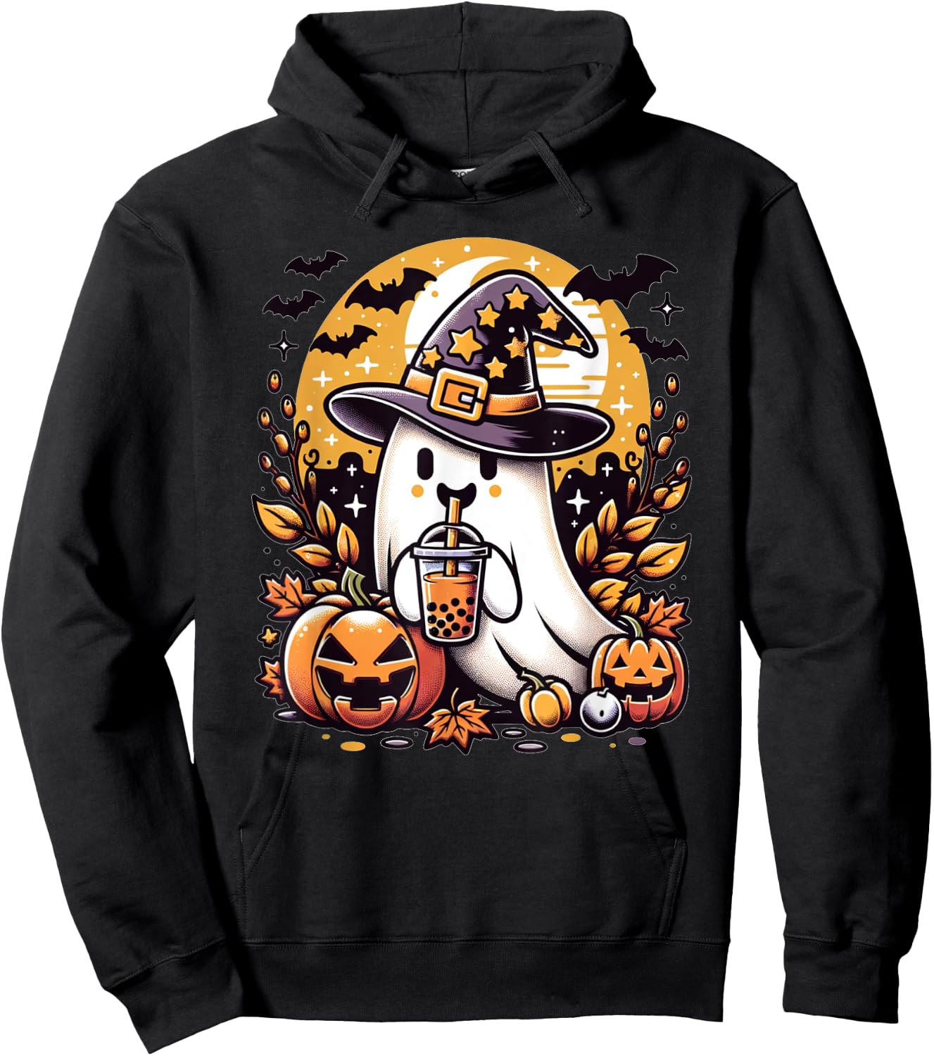 Cute Halloween Ghost for Funny Spooky Halloween Party Hoodie - Hoodie | Black