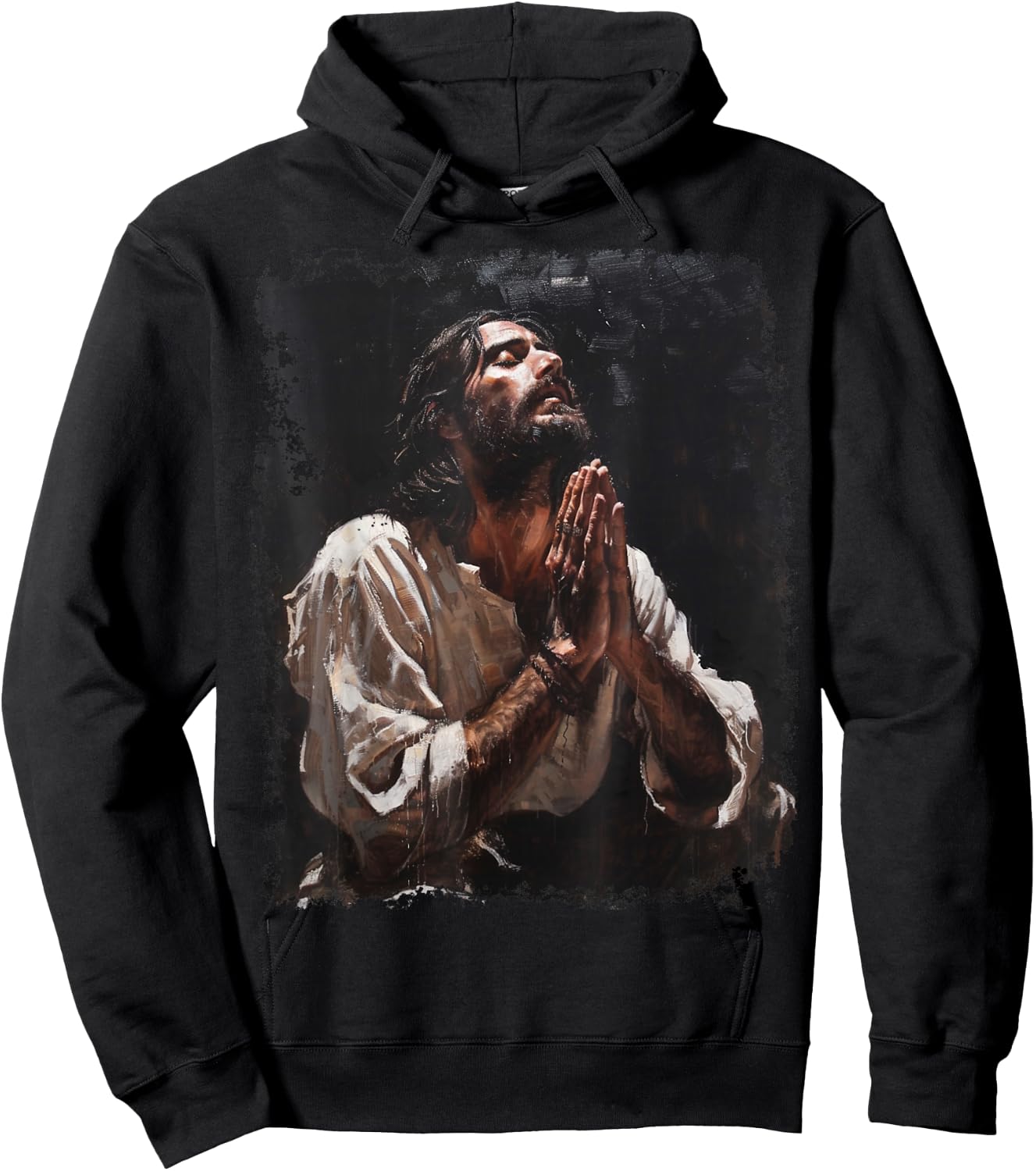 Praying Jesus Christ Christian Graphic Hoodie - Hoodie | Black