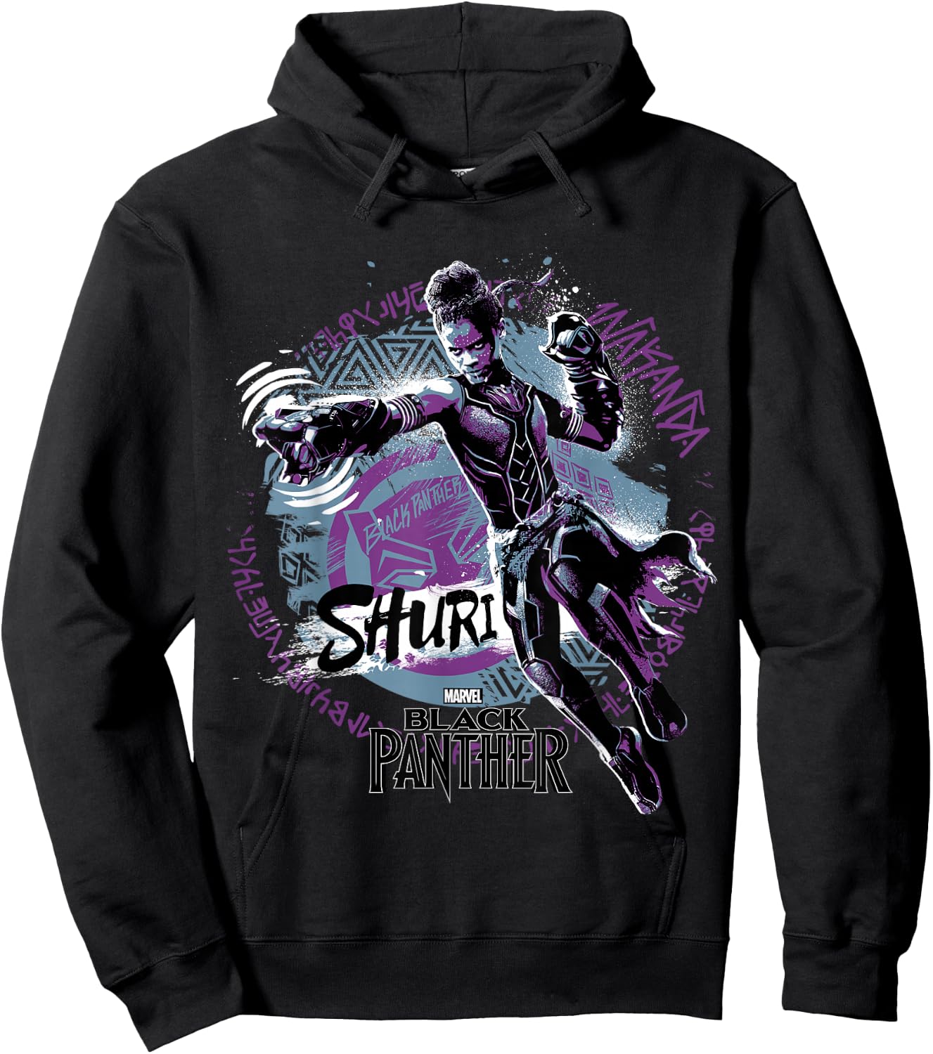 Marvel Black Panther Movie Shuri Graffiti Graphic Hoodie - Hoodie | Black