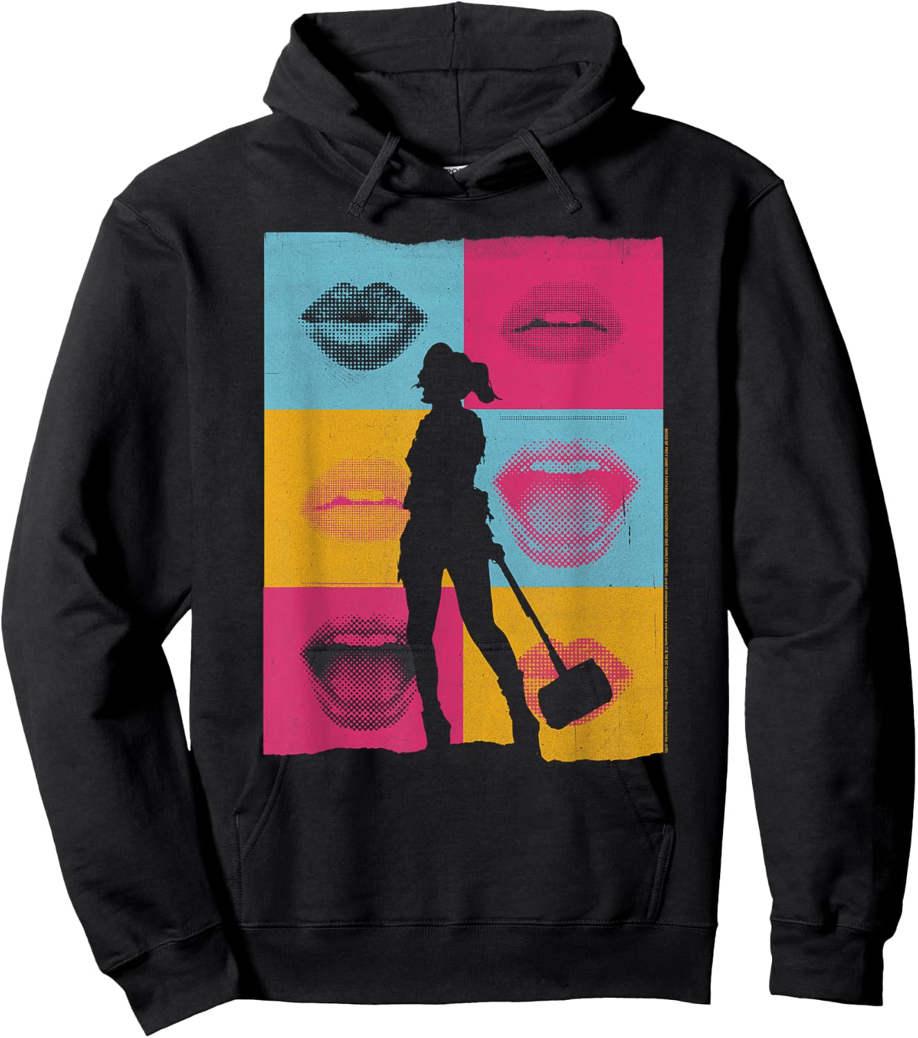 Birds of Prey Harley Quinn Lips Hoodie - Hoodie | Black