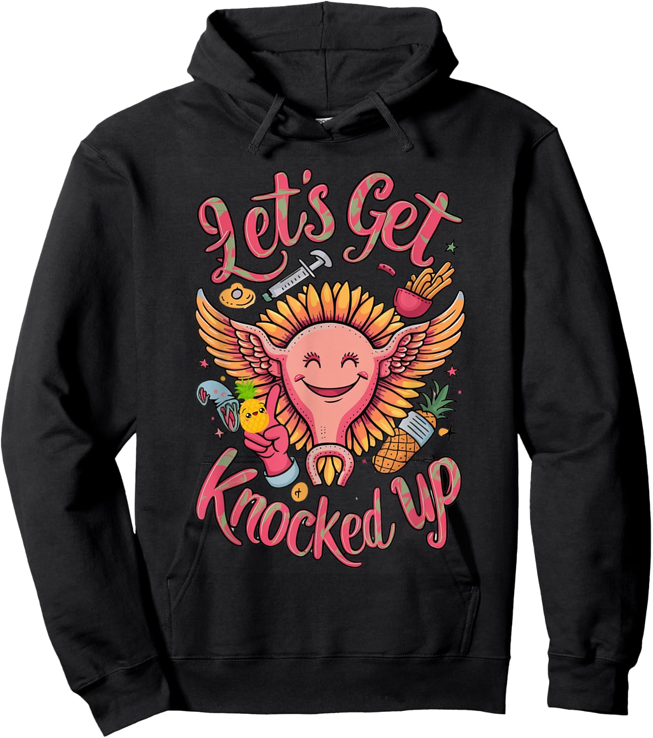 IVF Transfer Day Infertility Let's Get That Knocked Up Hoodie - Hoodie | Black