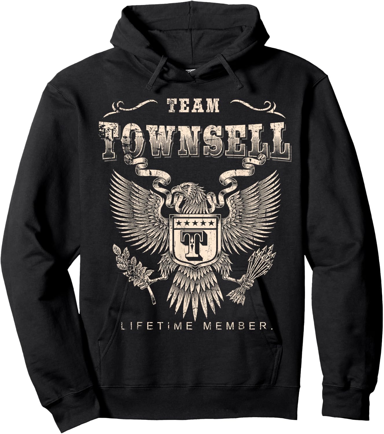 Team Townsell Lifetime Member - Townsell Name Hoodie - Hoodie | Black