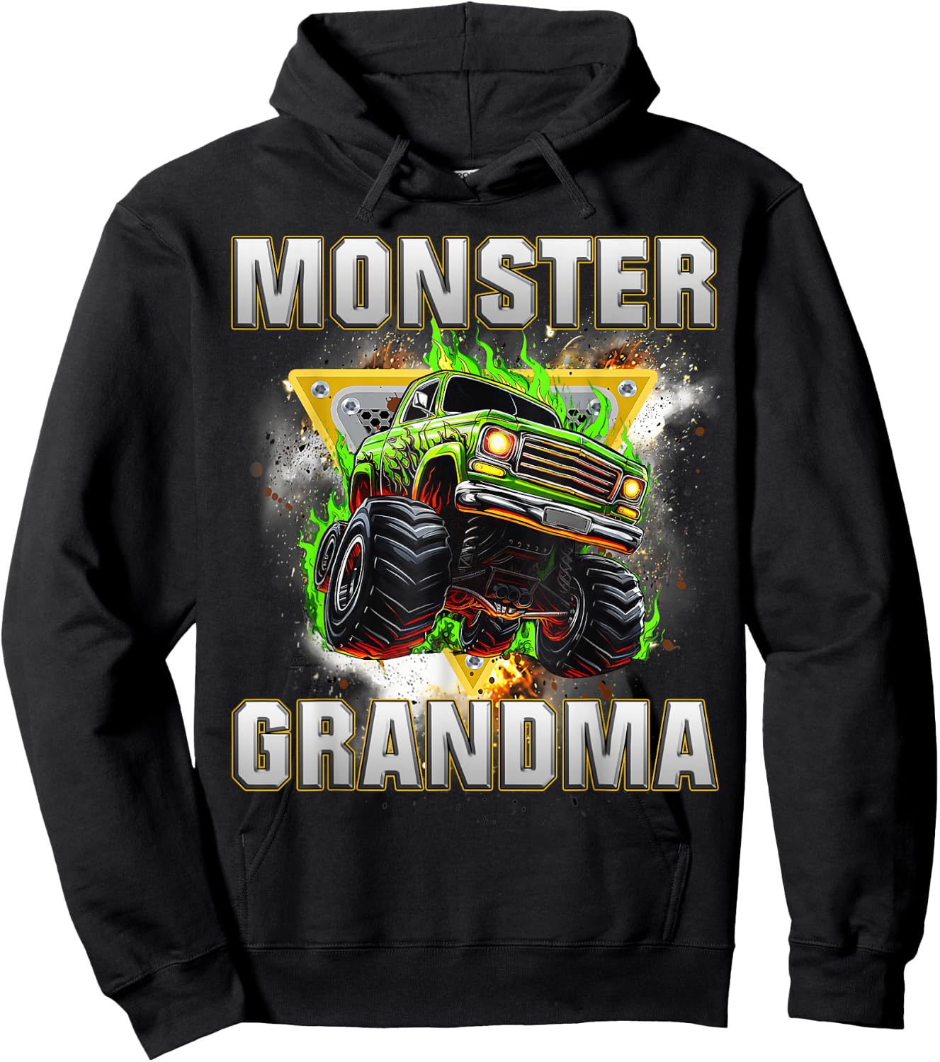 Monster Truck Grandma Monster Truck Are My Jam Adults Kids Hoodie - Hoodie | Black