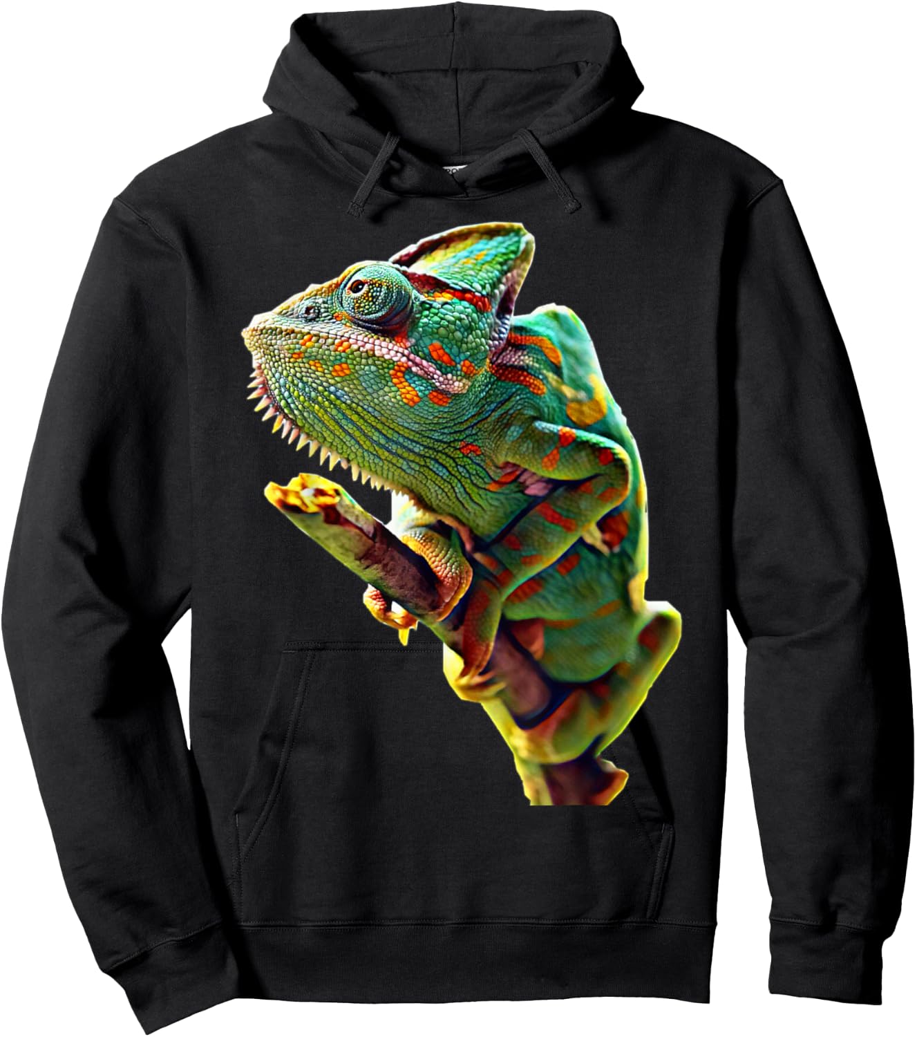 Scary Knight Clothing Veiled Chameleon Reptile Lizard Hoodie - Hoodie | Black