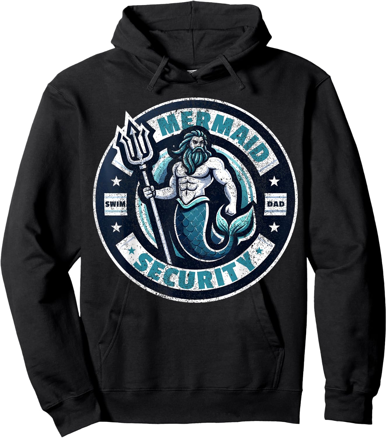 Funny Father Swimming Dad Swimmer Daughter Swim Hoodie - Hoodie | Black