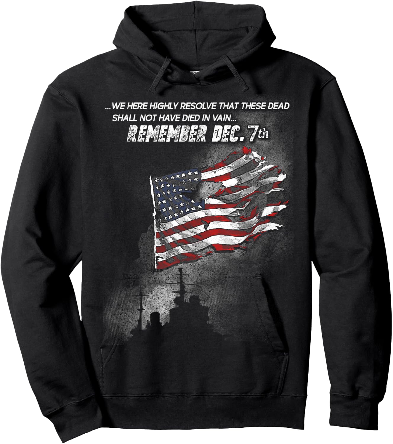 Pearl Harbor: Remember Dec. 7th Hoodie - Hoodie | Black
