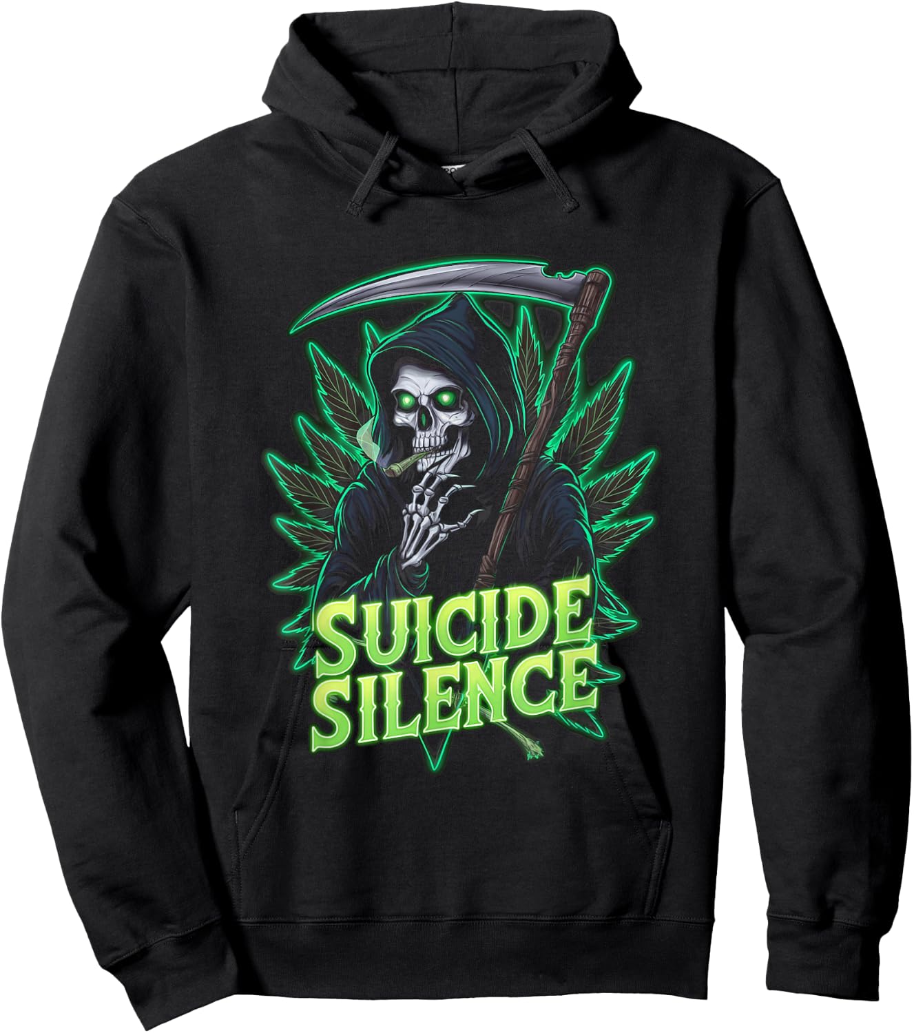 Suicide Silence Grim Reaper Occult Gothic Horror Hoodie - Hoodie | Black