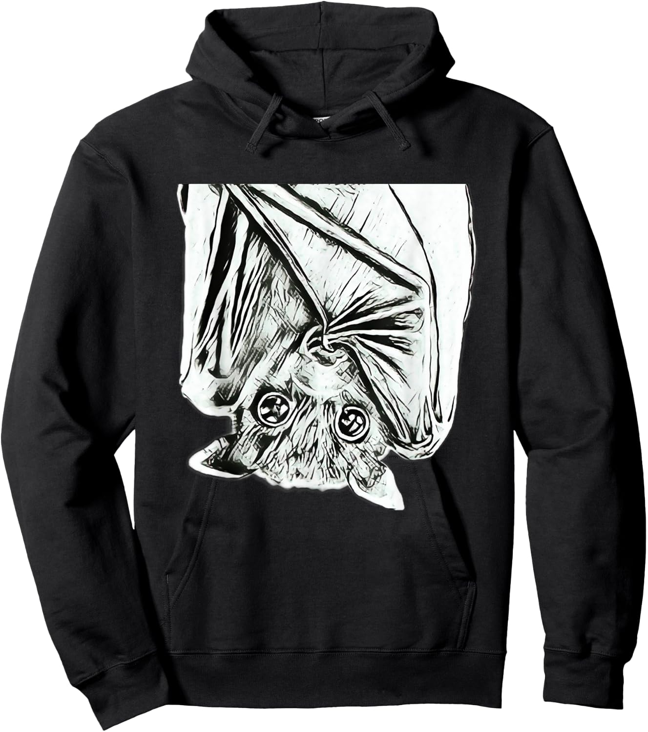 Bat Night Vampire Motif Halloween Wing flying Mammals Bats Hoodie - Hoodie | Black