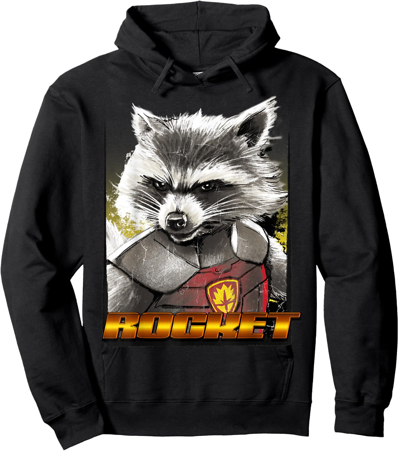 Marvel Guardians of The Galaxy Rocket Glare Wanted Poster Small Hoodie - Hoodie | Black