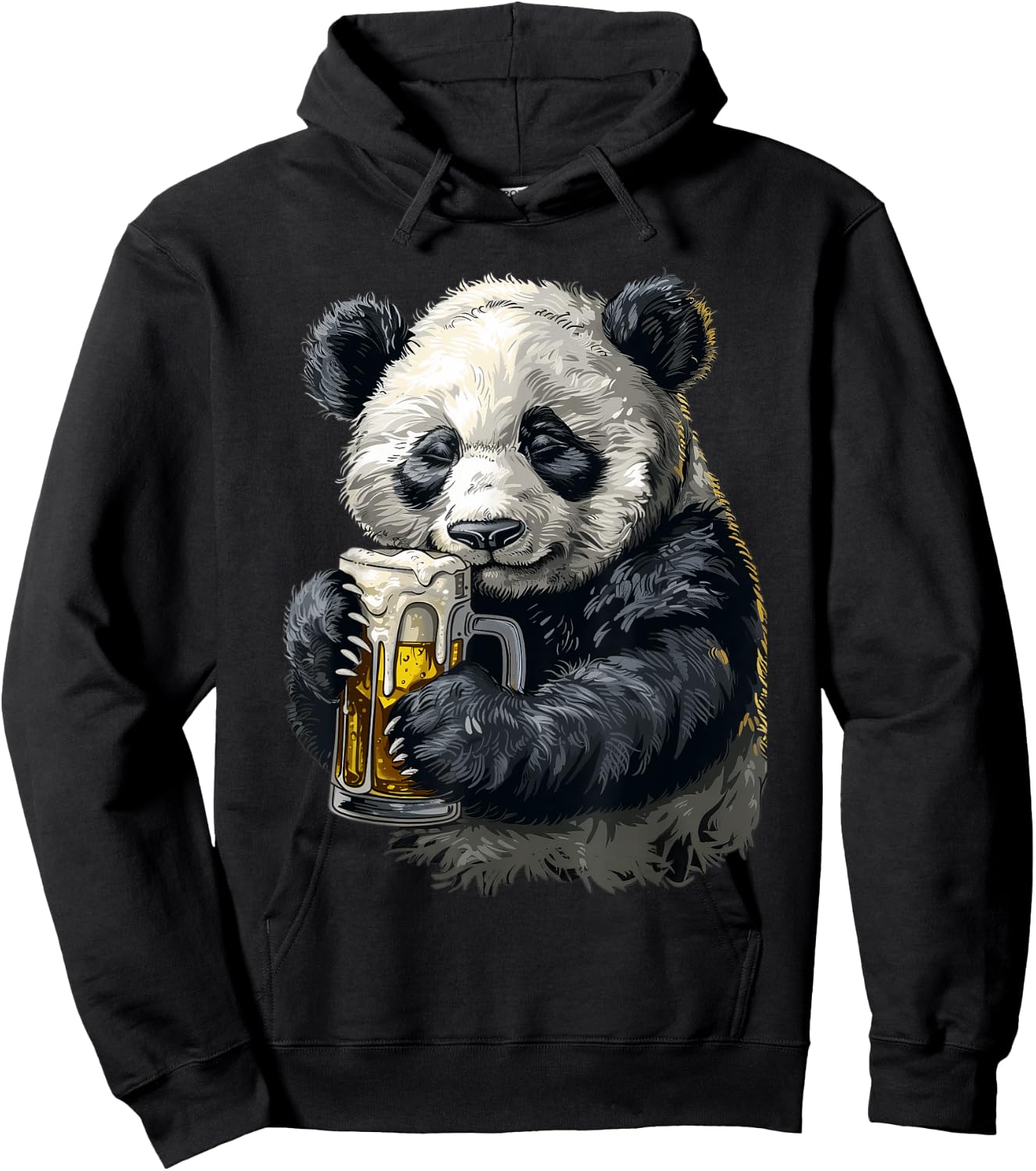 Panda Beer Hoodie - Hoodie | Black