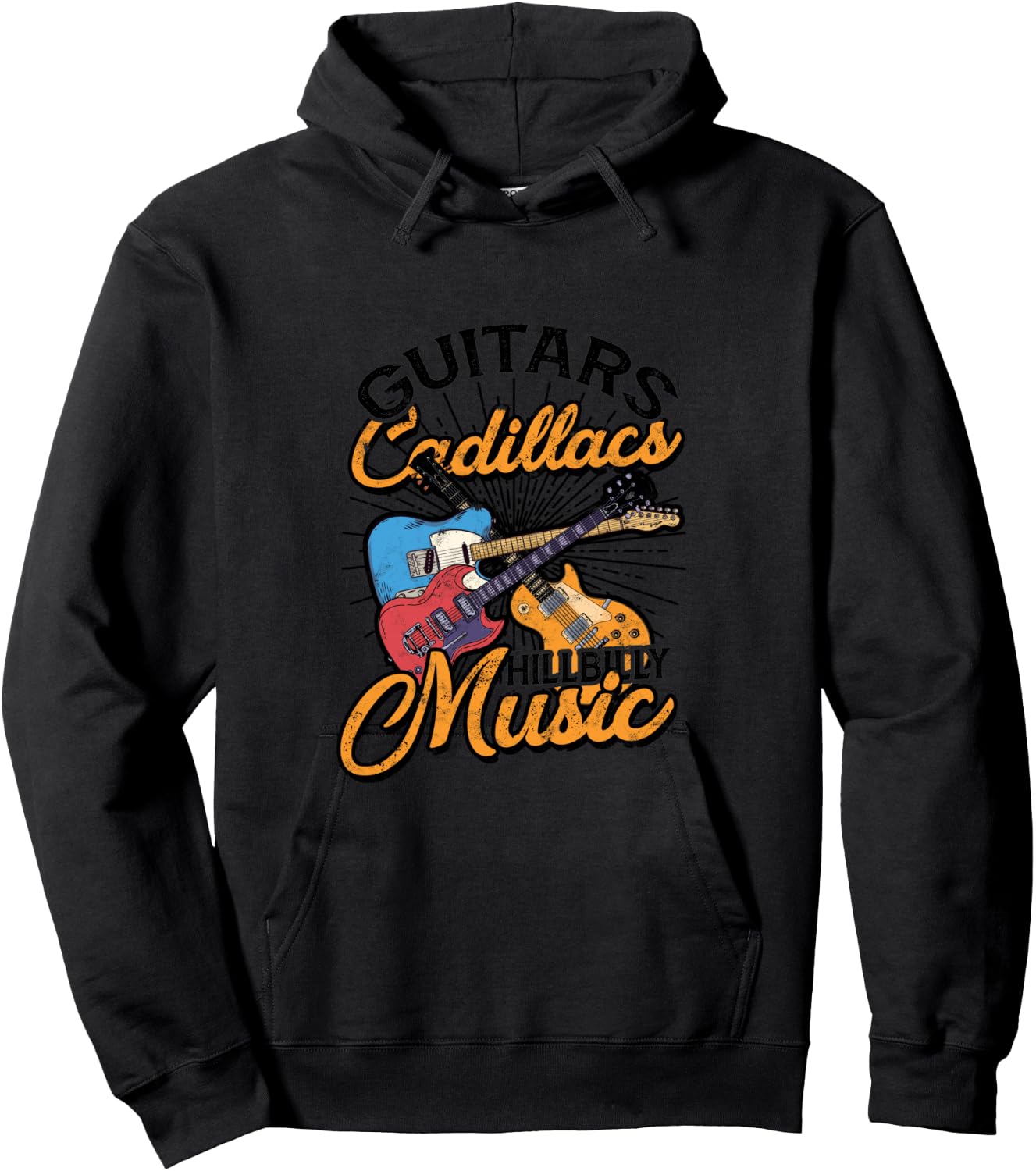 Guitars Cadillacs Hillbilly Music - Lyrics and songs Hoodie - Hoodie | Black