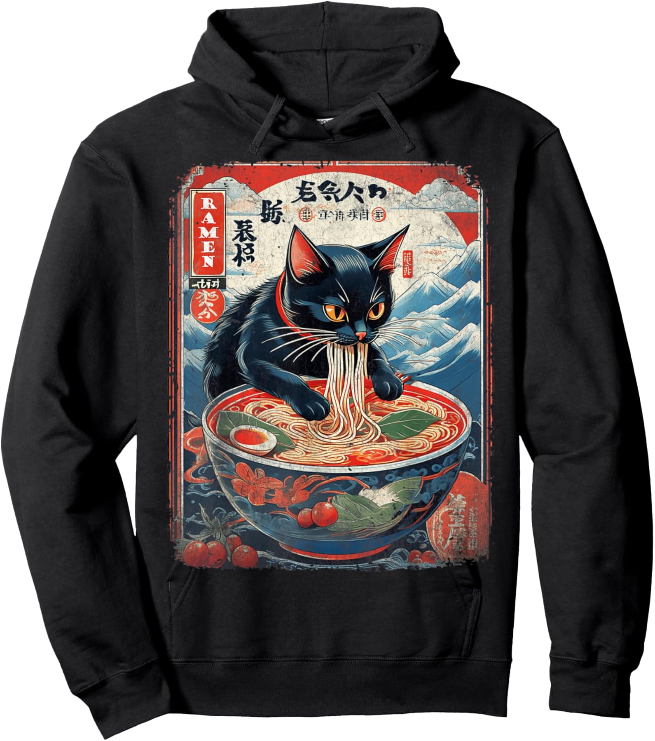 Cool Anime Gifts Japanese Anime Shirts for Cat Lover Hoodie - Hoodie | Black