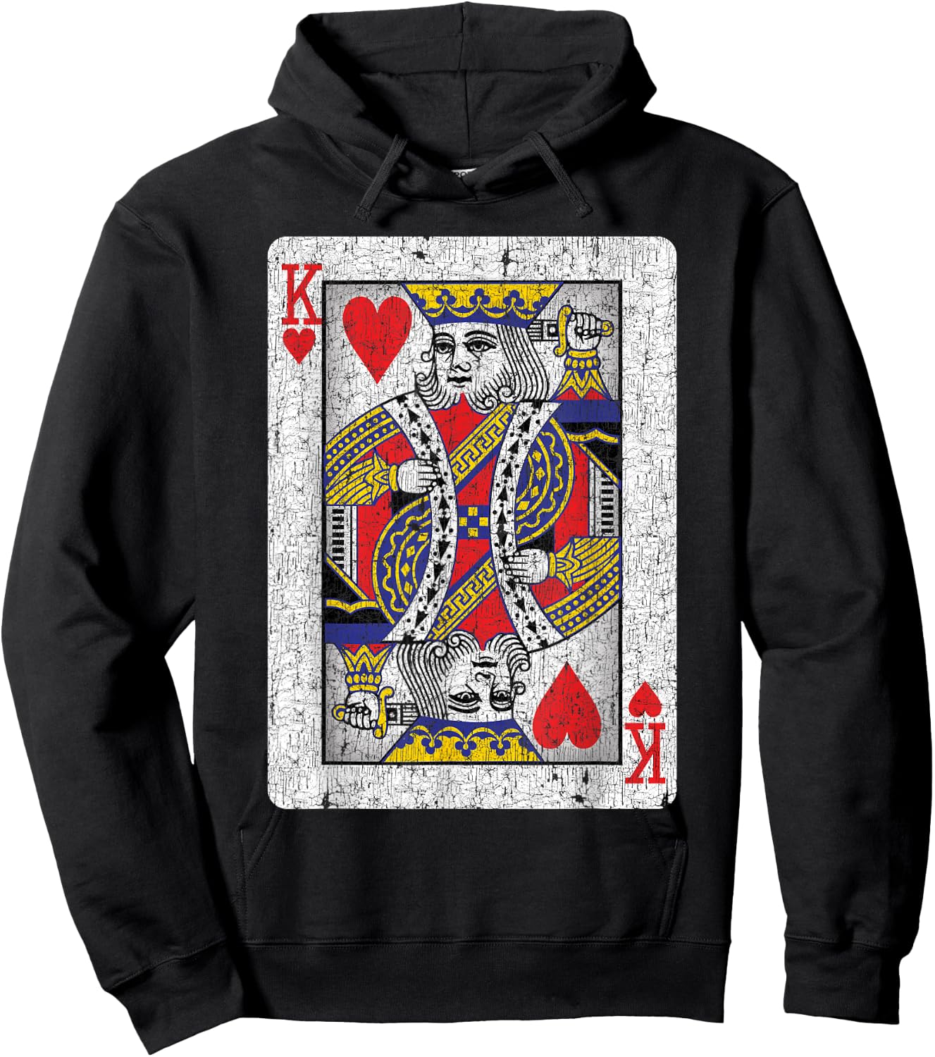 King of Hearts Card - Poker, Bridge Player, Costume Hoodie - Hoodie | Black