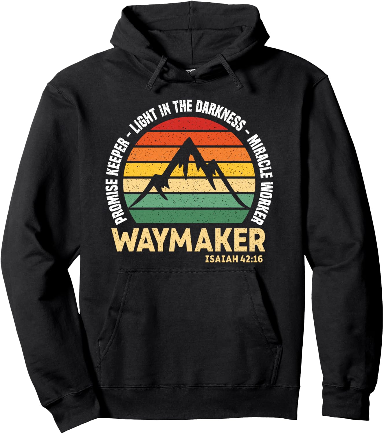 Waymaker Promise Keeper Miracle Worker Christian Believer Hoodie - Hoodie | Black