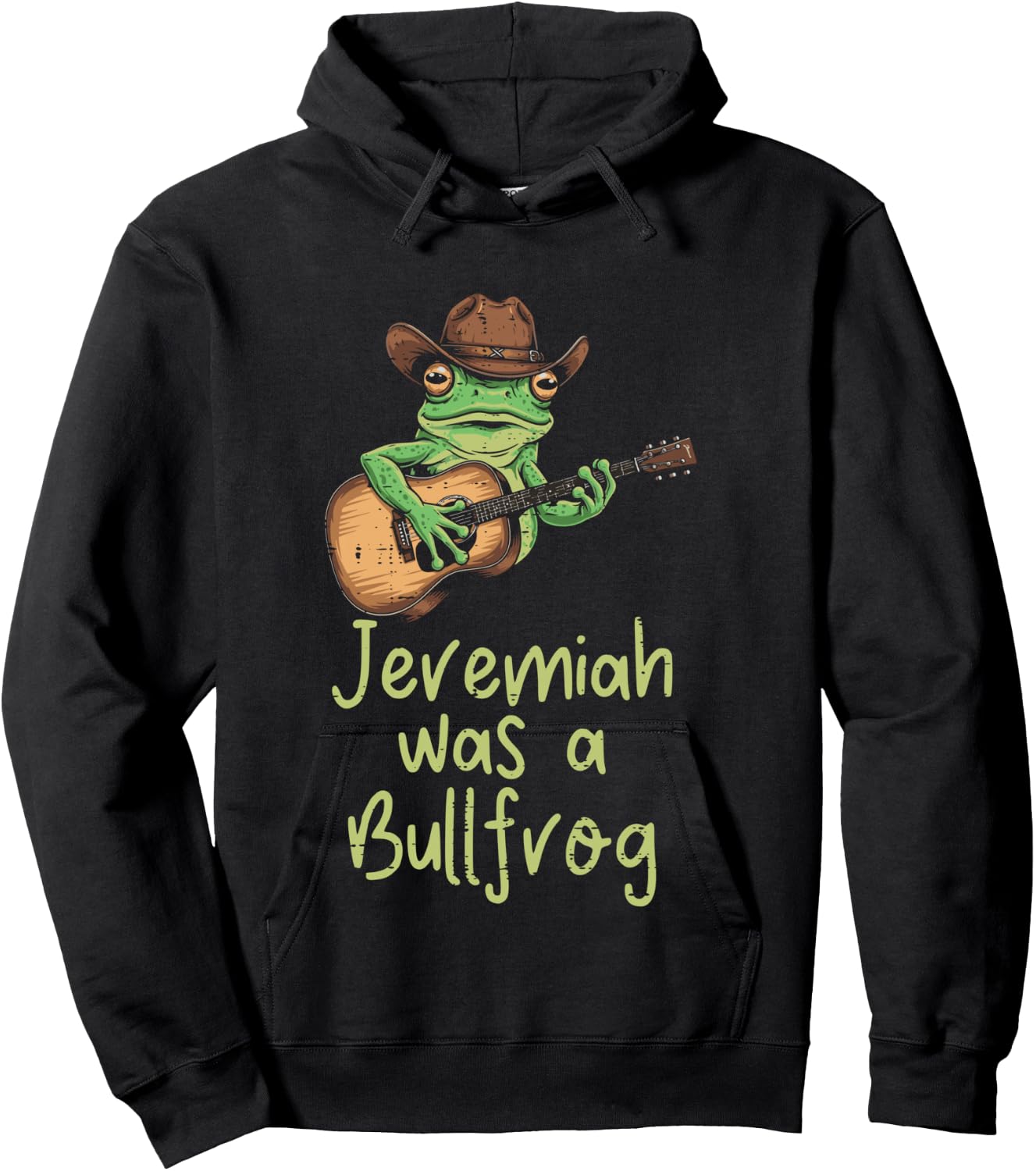 Frog Guitar Jeremiah was Bullfrog Funny Saying Men Women Kid Hoodie - Hoodie | Black