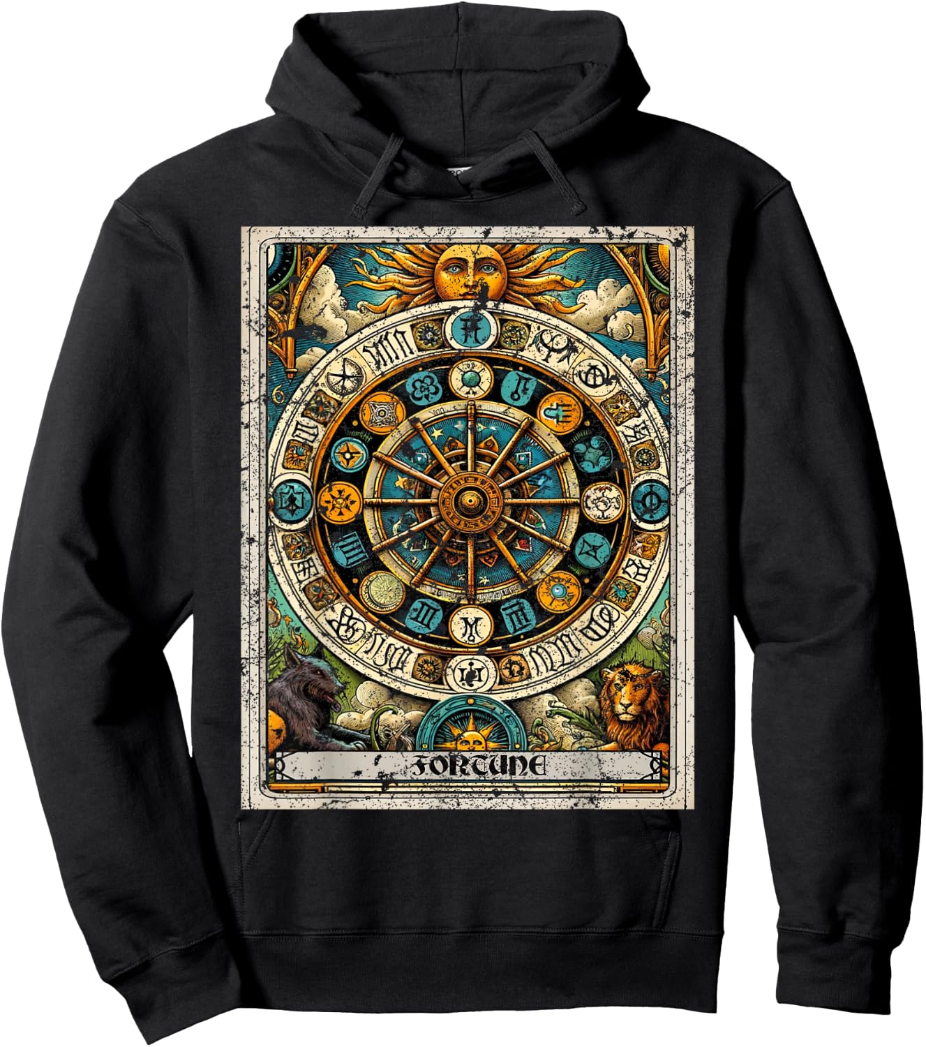 Tarot Card The World Hoodie - Hoodie | Black