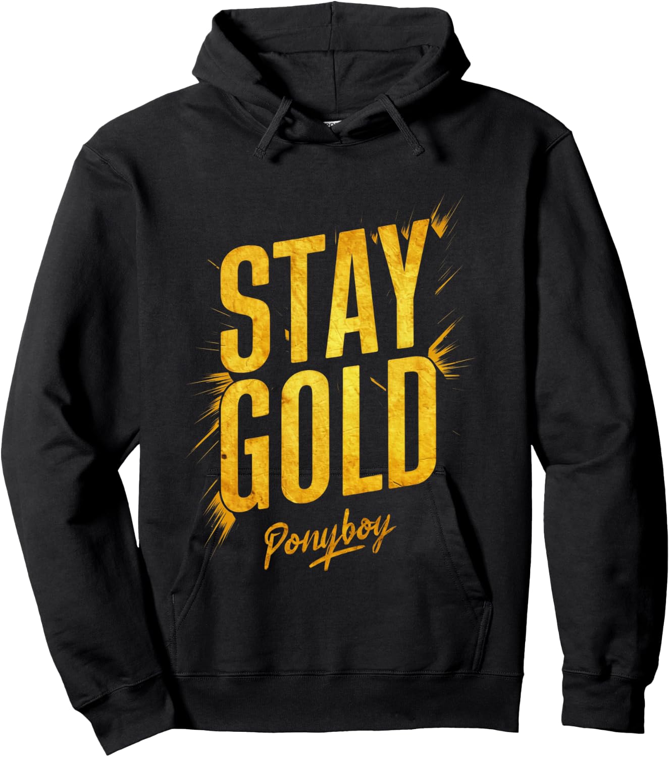 Stay Gold Ponyboy Classic 80s Outsider Hoodie - Hoodie | Black