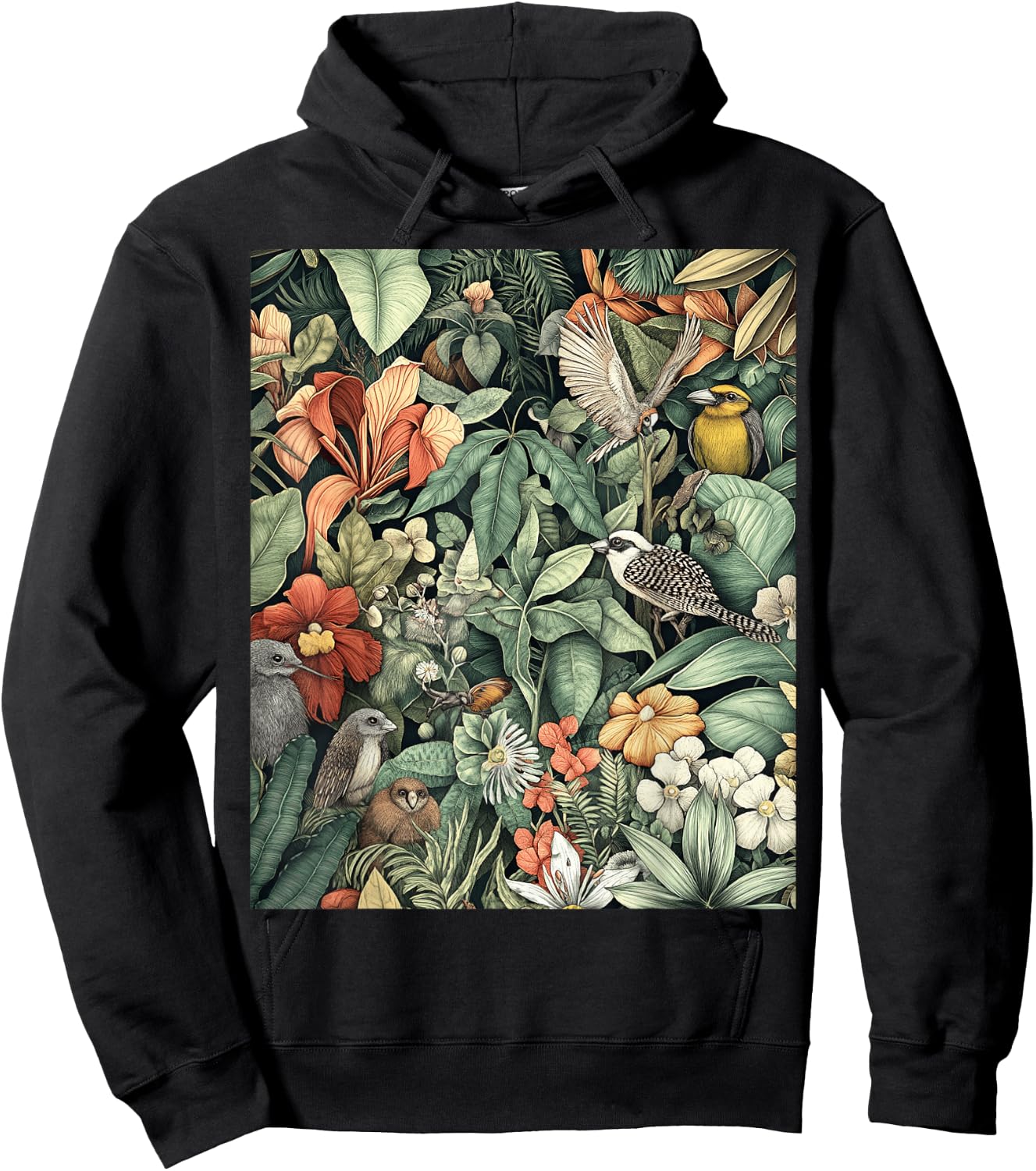 Botanical Illustrations for Nature Lovers Hoodie - Hoodie | Black