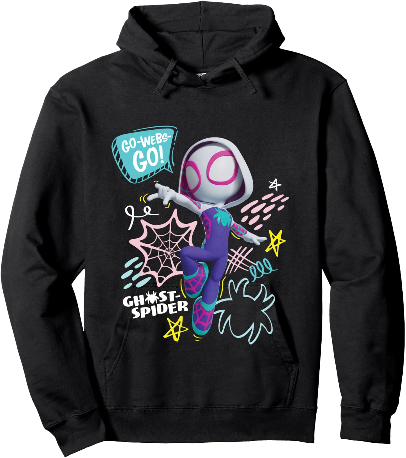 Marvel Spidey and His Amazing Friends Ghost-Spider Go Webs! Hoodie - Hoodie | Black