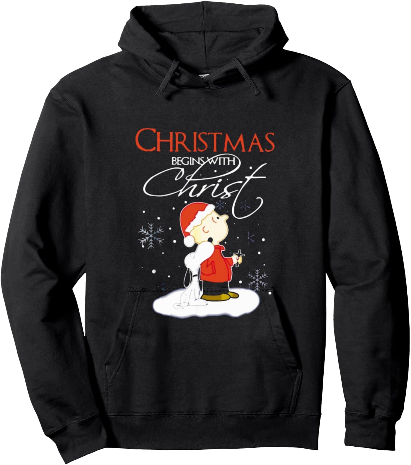 Christmas Begins With Christ Xmas Gift Holiday costume Hoodie - Hoodie | Black