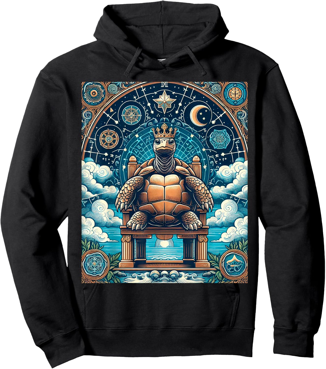 Turtle tarot card Hoodie - Hoodie | Black