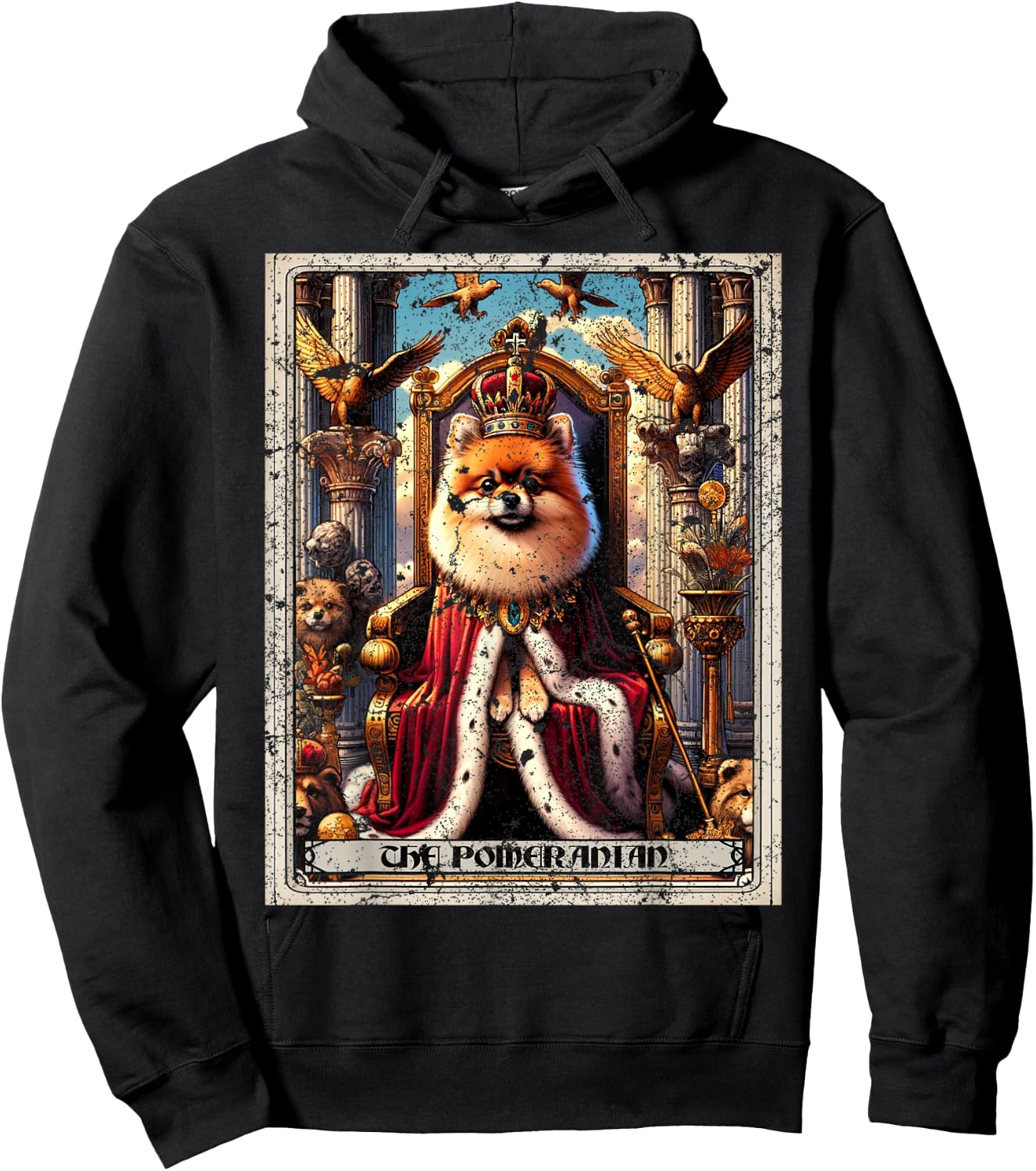 Pomeranian Tarot Card Dog Hoodie - Hoodie | Black