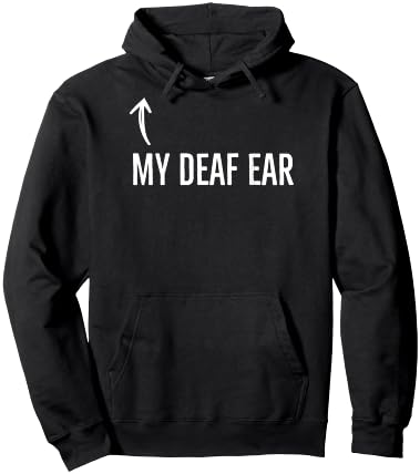 Deaf Awareness My Deaf Ear Left Hearing Impaired On Back Hoodie - Hoodie | Black
